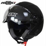 Open Face Helmet Vintage Style Cruiser Touring Chopper Street Scooter Dot Clear Lens Shield